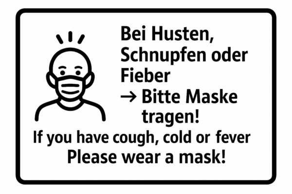 Bitte eine Maske tragen