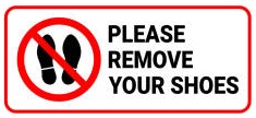 Please remove your shoes